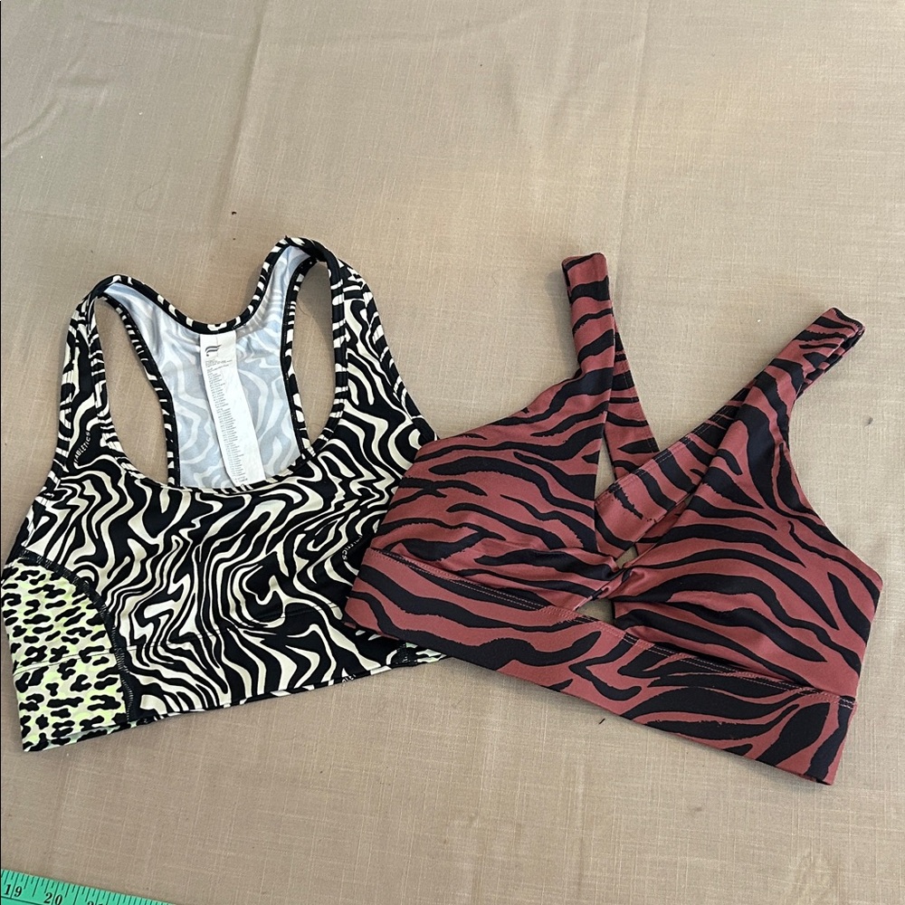 EUC Pair of Fabletics Animal Print Sports Bras